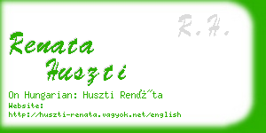 renata huszti business card